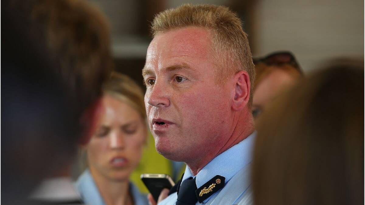 Fire and Emergency Services Authority Commissioner Wayne Gregson talks to the media at the Parkerville Incident Control Centre in Perth. Photo: Getty Images.