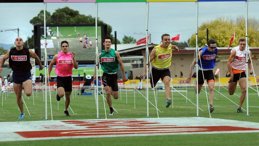 STAWELL: Luke Versace, winner of the 2014 Stawell Gift. Photo: The Courier.