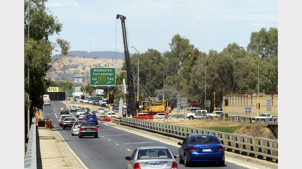Construction of the Albury-Wodonga bypass continues in Wodonga. Picture: PETER MERKESTEYN