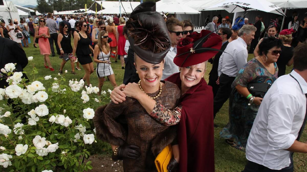 Courtney Doyle from Braidwood with her mother-in-law Kerry McGlone. 
Click or flick across to see more pictures from the 2014 Albury Gold Cup Fashions on the Field.