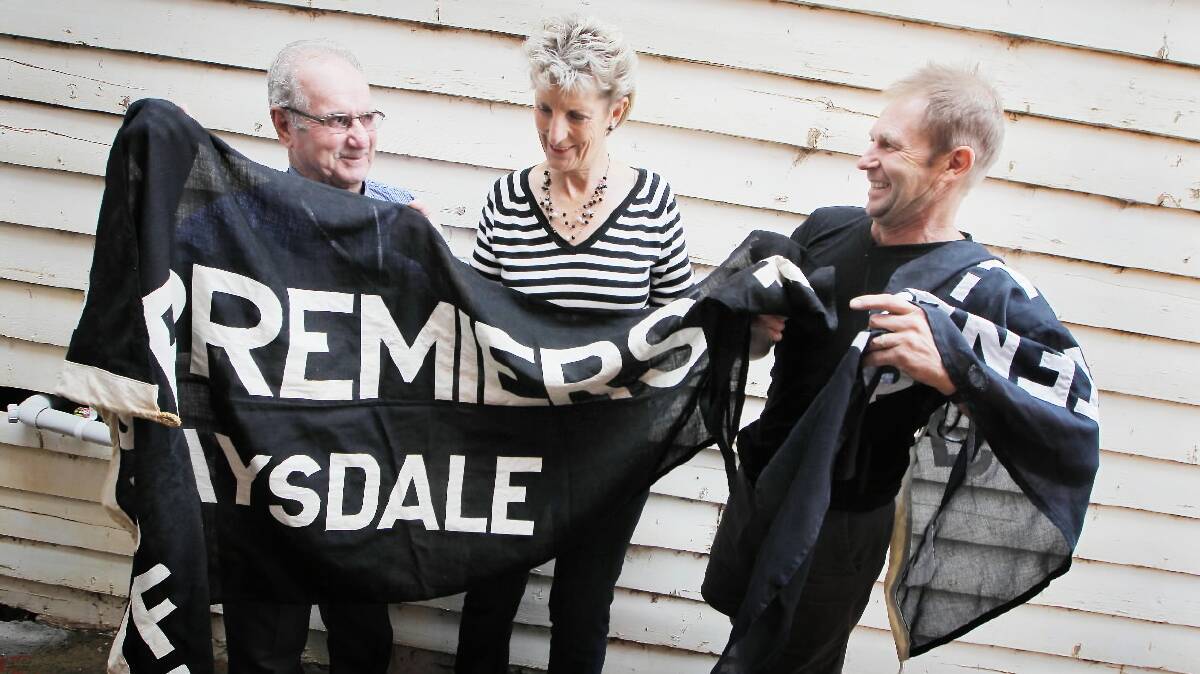 Daysdale’s 1964 premiership captain Don Rhodes, 1985 A Grade netball premiership captain Anne Mardling and 1994 premiership captain-coach Phil Godde are looking forward to the Magpies’ premiership reunion. Picture: DYLAN ROBINSON