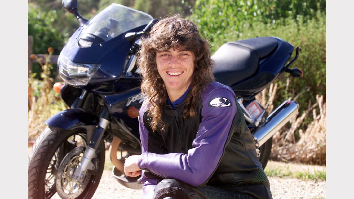 Kim Krebs of Yackandandah will attempt to break the motorcycle land speed record at Lake Eyre. Picture: RAY HUNT