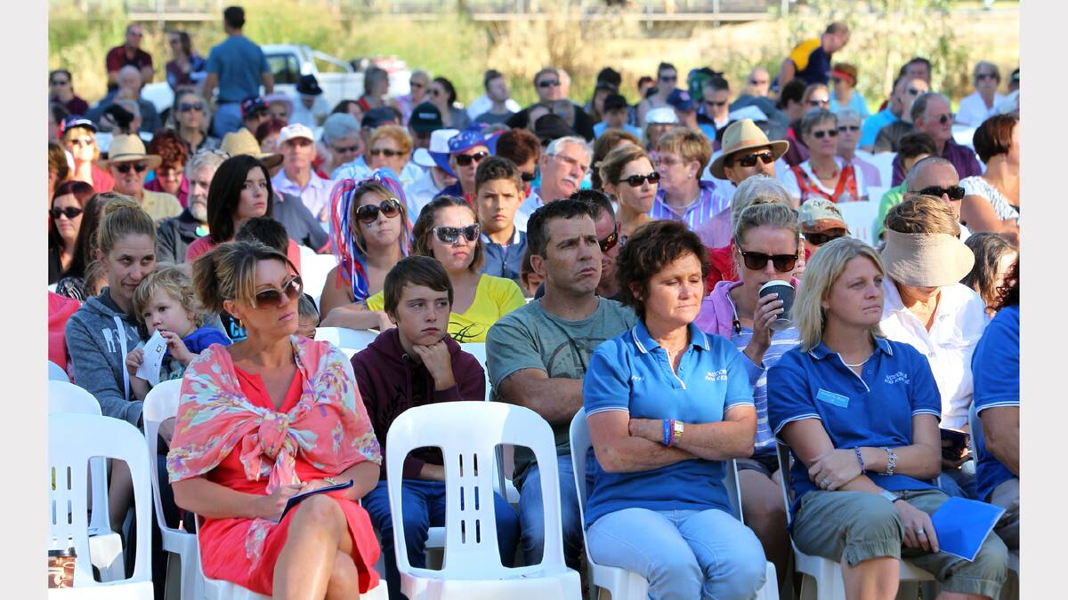 Wodonga. Some of the crowd attending Australia Day celebrations at Les Stone Park.