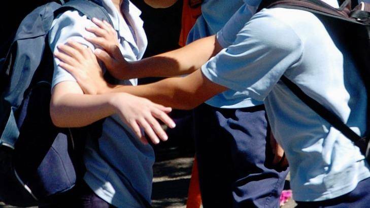 A study by University of South Australia academics has found that 20 per cent of school-aged children regularly experienced bullying in 2015. Photo: Janie Barrett
