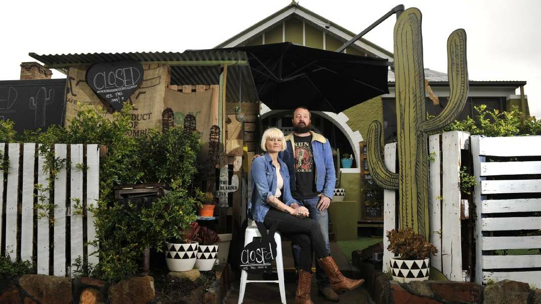 Leah and Peter Hodges whose thriving coffee business could be closed down by council. Picture: Perry Duffin