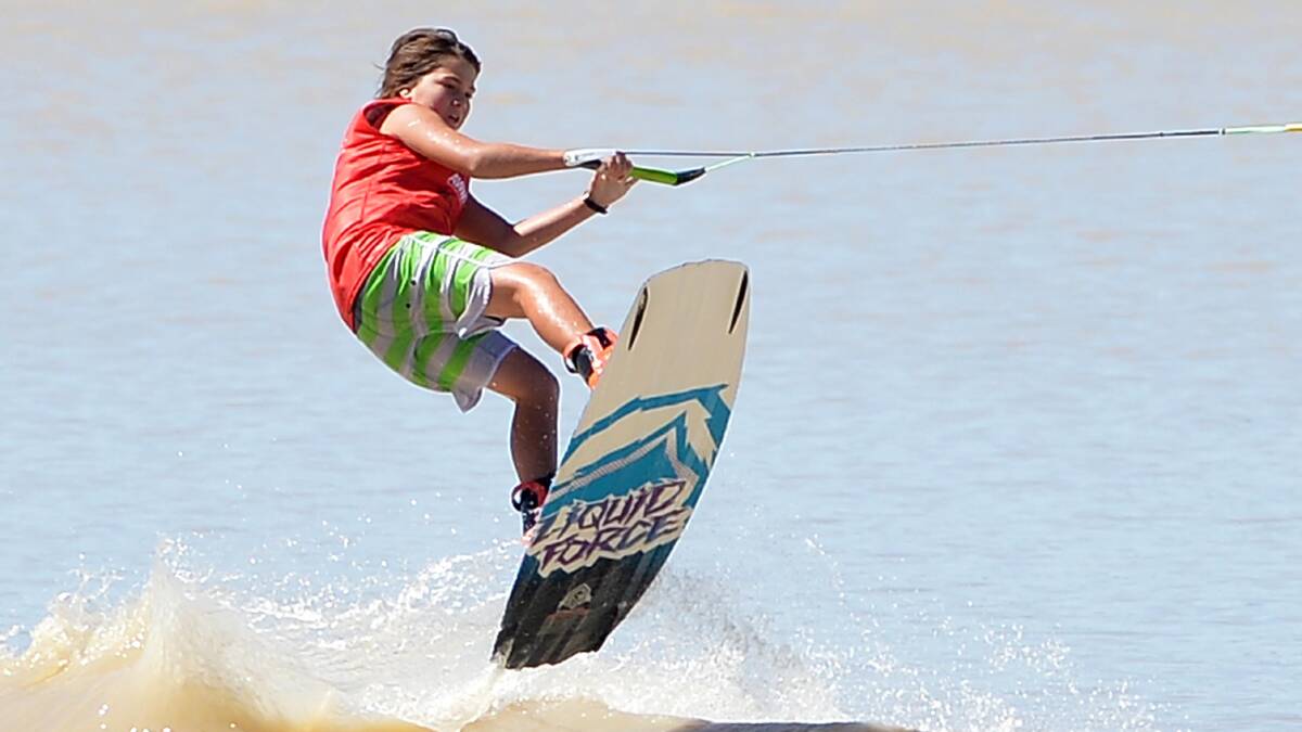 13-year-old Lachlan Ward shows some class during the national wakeboarding titles in Wagga. 