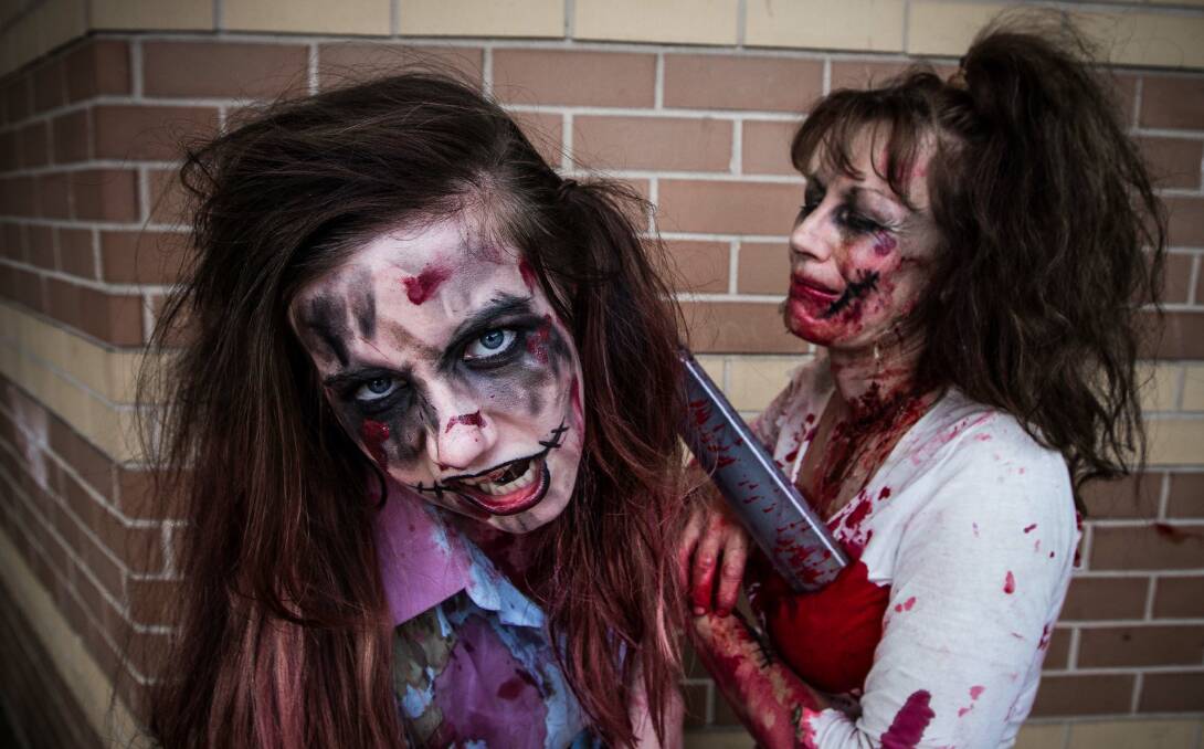Albury Zombie Walk - Eddie Deans and Karen Deans, of Albury. Picture: DYLAN ROBINSON