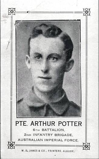 Arthur Potter - a life cut short