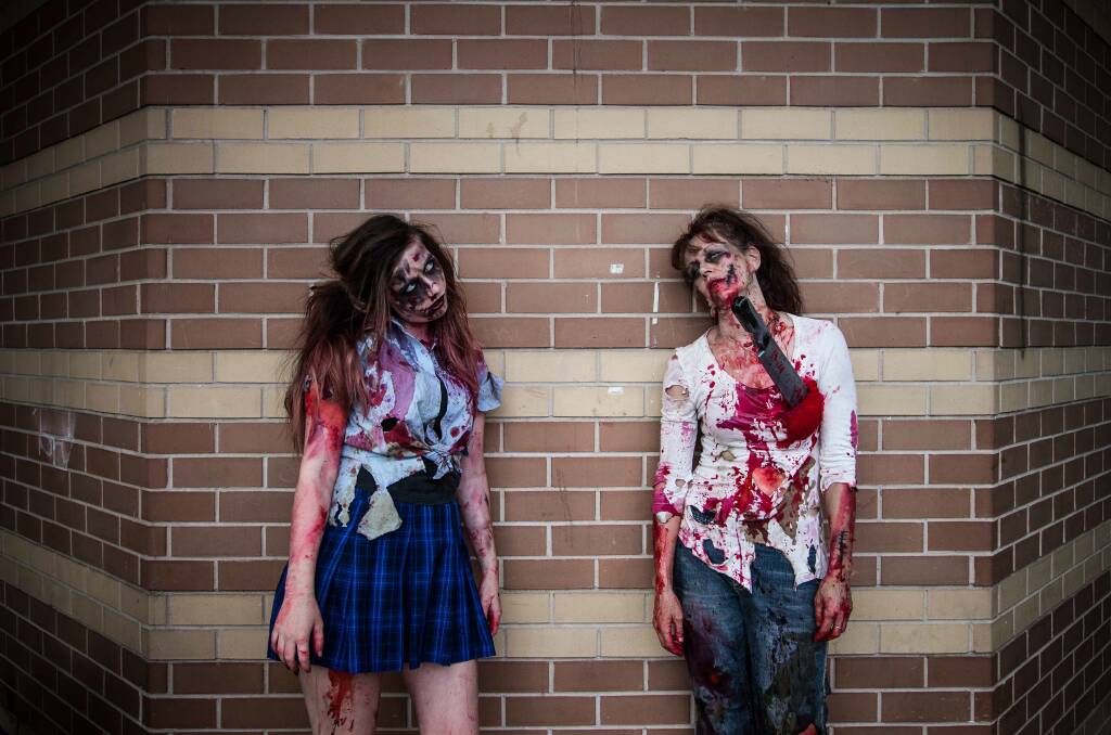 Albury Zombie Walk. Eddie Deans and Karen Deans of Albury. Picture: DYLAN ROBINSON