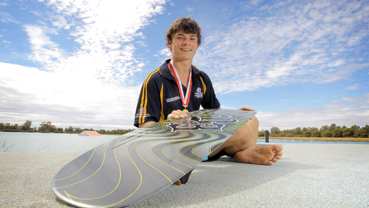 Josh Briant has been nominated for a Young Achievers award after experiencing international success in waterskiing and wakeboarding. Picture: TARA GOONAN