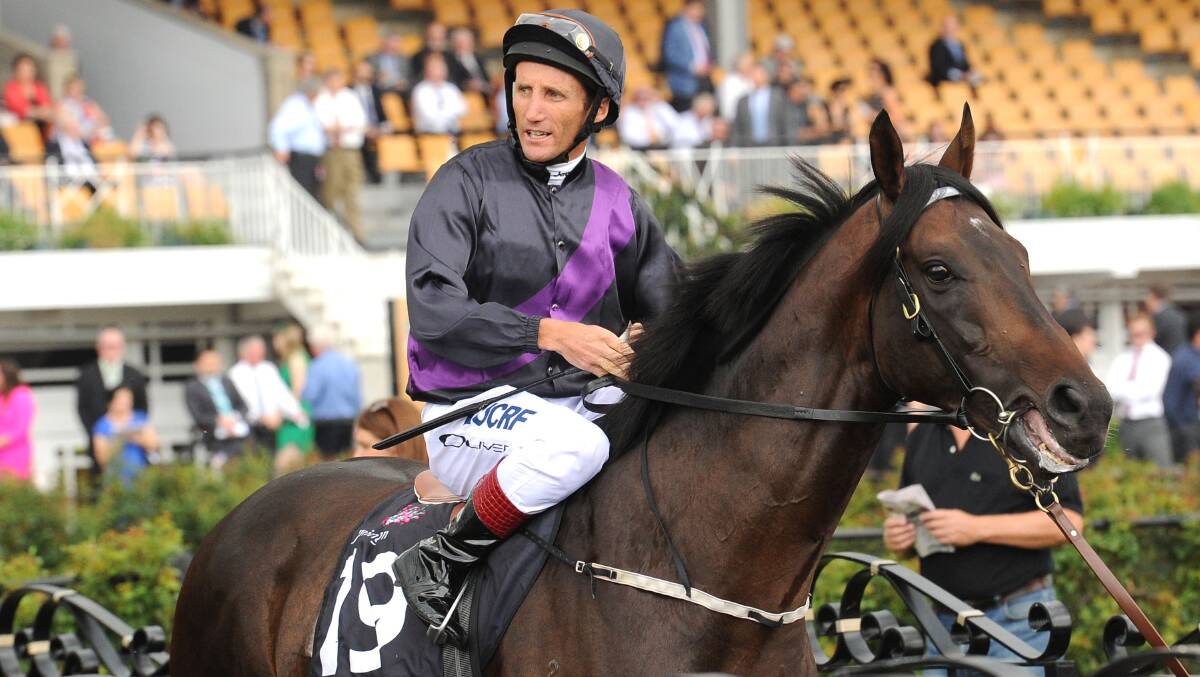  Damien Oliver riding Fiorente before a track gallop during Melbourne racing at Flemington. Picture: GETTY IMAGES