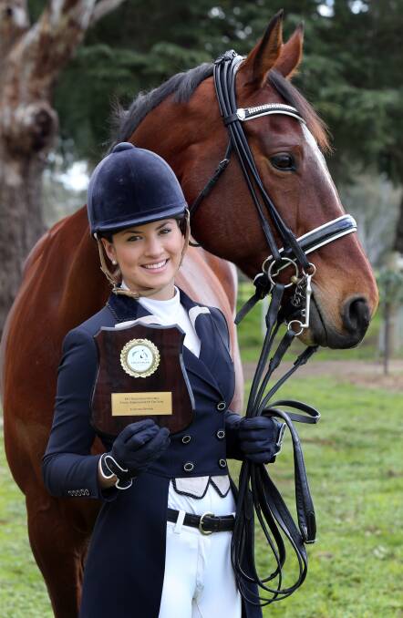 Archive photo of Teegan Ashby, 19,  after winning the 2013 Equestrian Victoria 'Young Ambassador of the Year'. Picture: PETER MERKESTEYN