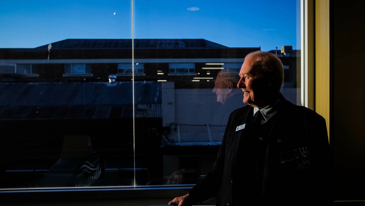 Wangaratta RSL President Norm Fearn after the dawn service. Picture: DYLAN ROBINSON