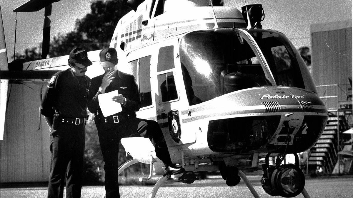 1983 - Prince Charles and Princess Diana make a royal visit to Albury. NSW Police constables Bob dePeau and Rob Haylock conducted safety patrols of the royal tour from the air. 