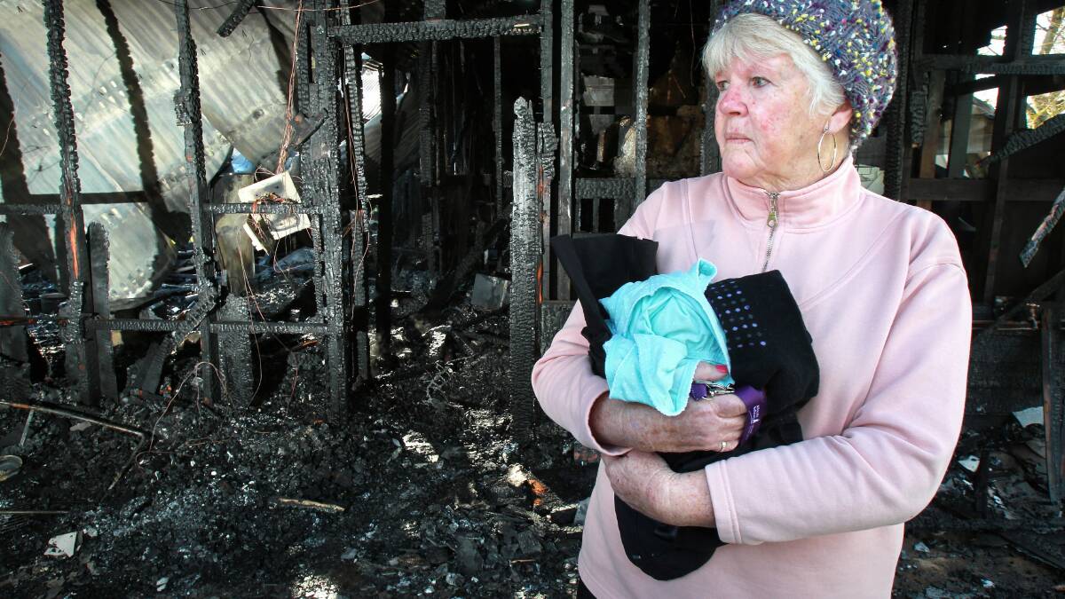 Lee Eskell lost everything after a fire tore through her home. Picture: KYLIE ESLER