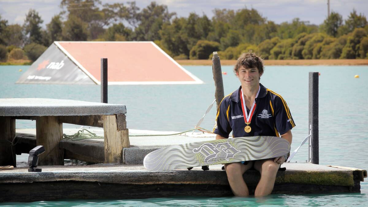 Josh Briant has been nominated for a Young Achievers award after experiencing international success in waterskiing and wakeboarding. Picture: TARA GOONAN