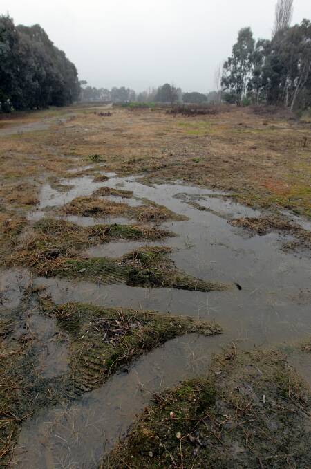 SS&A Club is hoping for Wodonga Council funding to improve drainage of this land next to Parkers Road before it can be sold. Picture: DAVID THORPE