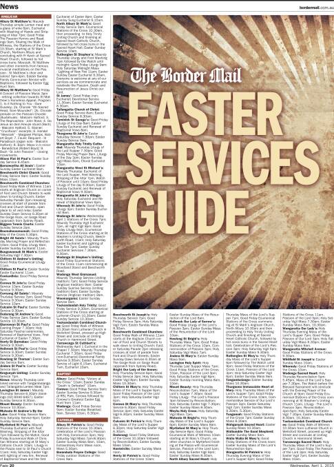 Easter Services Guide 2015