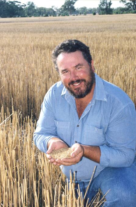Howlong's Brian Lavis with the goldmark wheat variety.