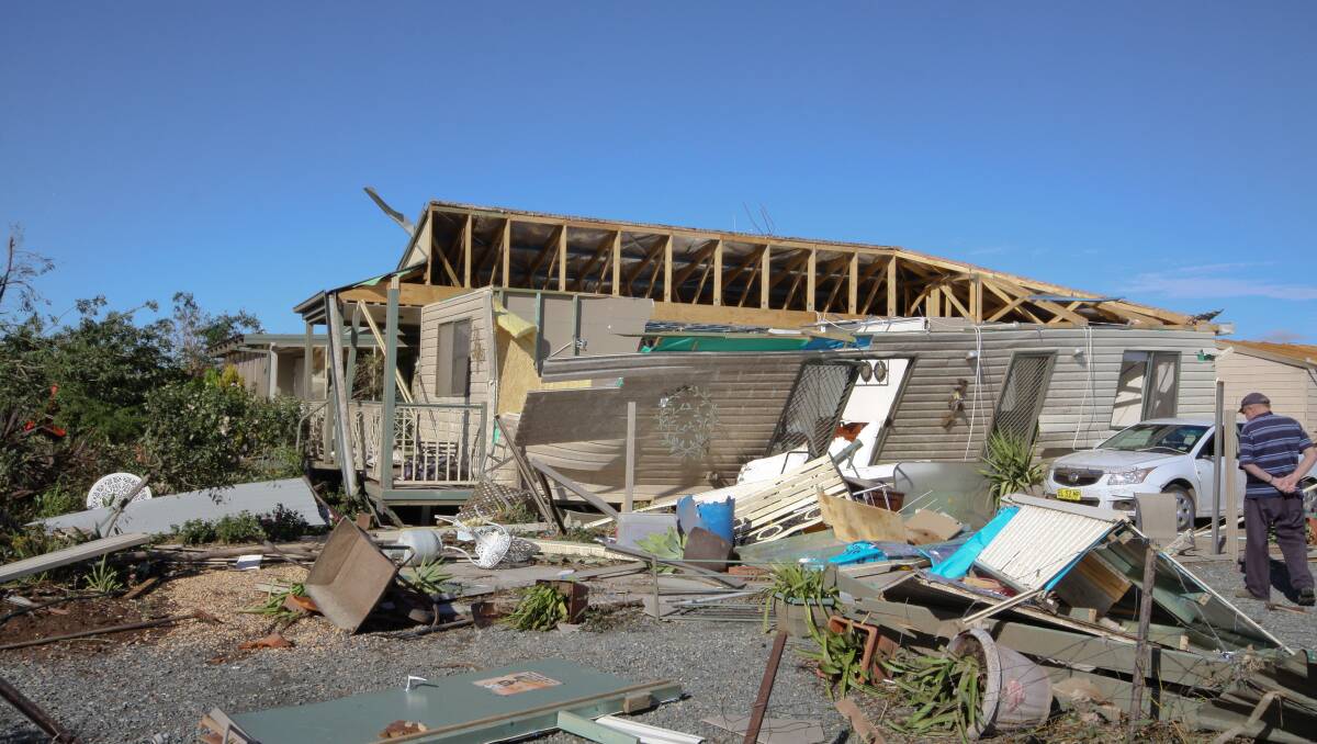  The Sun Country Holiday Village  the day after a tornado tore through the park. Picture:  Supplied