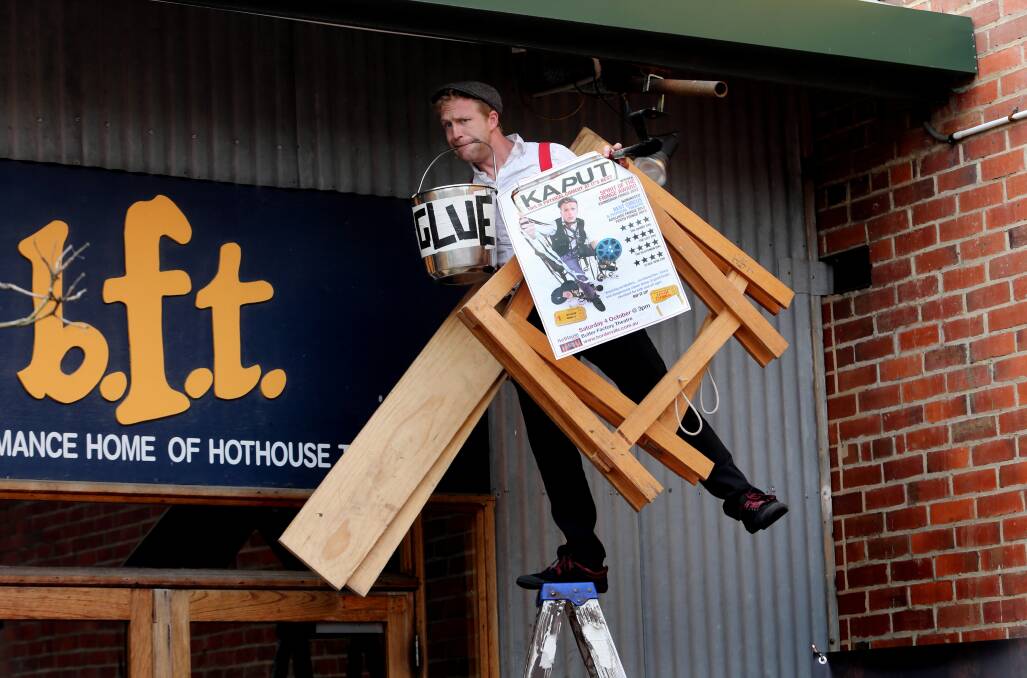 Tom Flanagan will put on his comedy, Kaput, tomorrow as part of Borderville. Picture: PETER MERKESTEYN