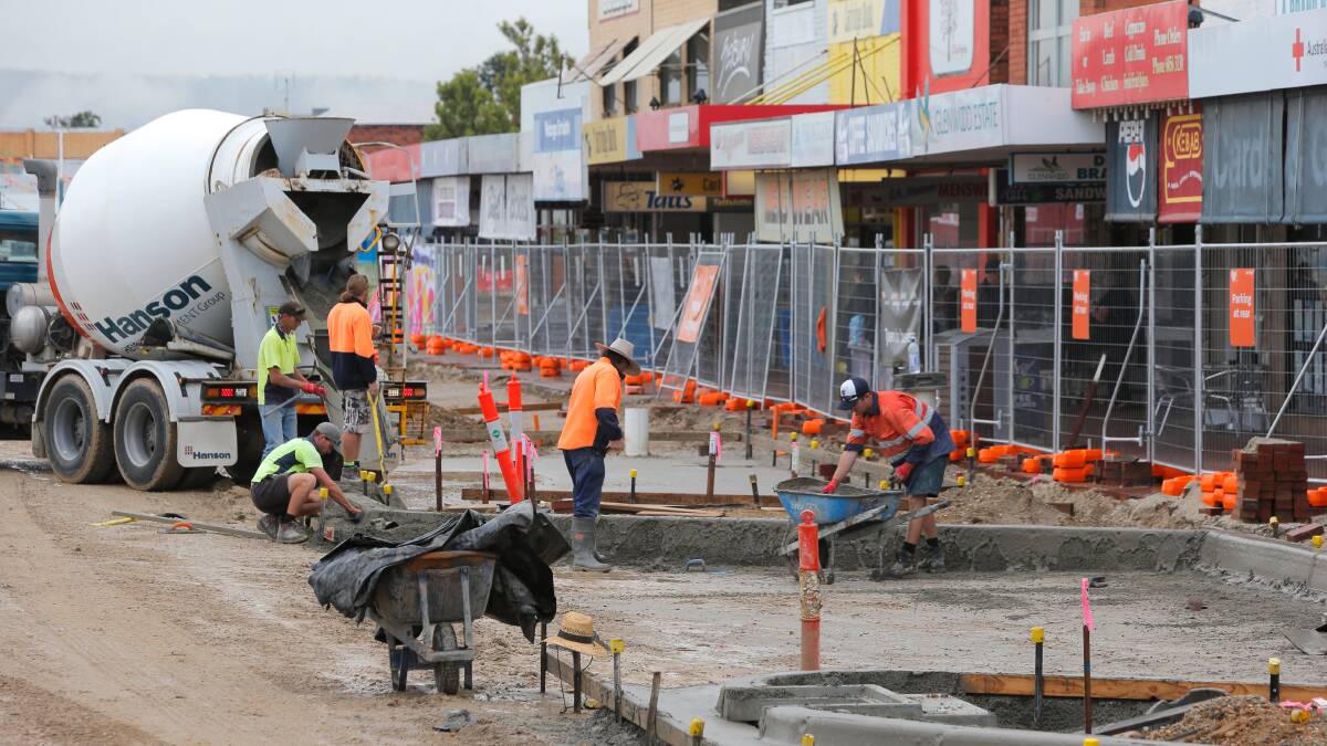 File photo of High Street shops during the construction works. 