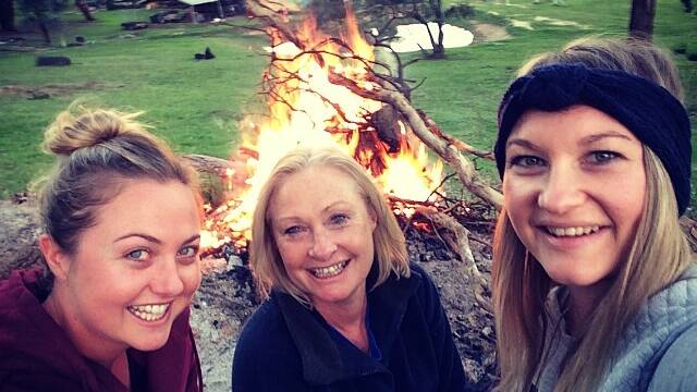 Leah and Vicki Gilchrist, and Brooke Martin, on an annual family camping trip - BROOKE MARTIN (Facebook)
