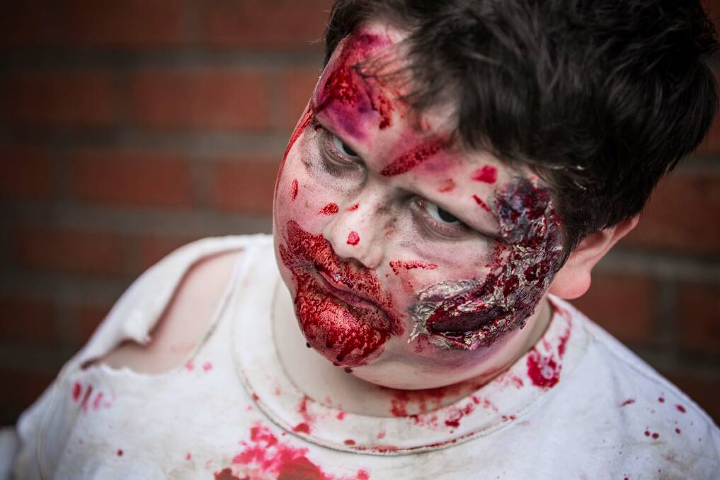 Albury  Zombie Walk. Traeh Kenney, 11, won best dressed primary. Picture: DYLAN ROBINSON