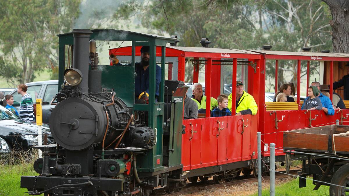 The steam train in action at the