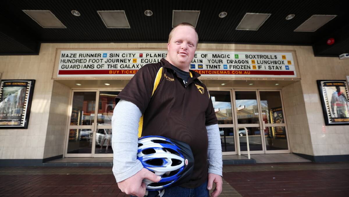 Chris Kerr, of East Albury, had his pushbike stolen from the foyer of Regent Cinemas on Sunday while he was watching a movie. Picture: MATTHEW SMITHWICK