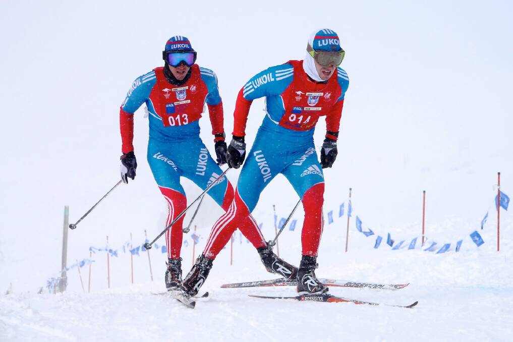 Team Russia dominated last year's Hoppet. Pictured are  Ilya Chernousov and eventual winner Alexander Legkov. Picture: CHRIS HOCKING
