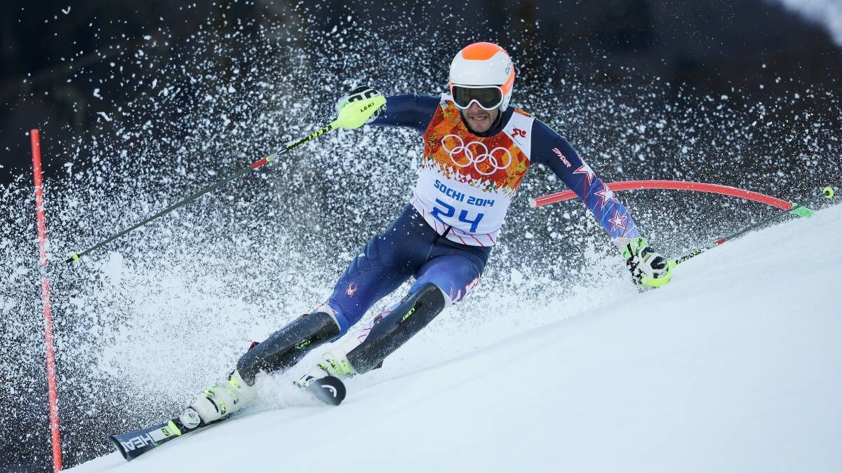 Bode Miller of the United States competes during the Alpine Skiing Men's Super Combined Downhill. Photo by Ezra Shaw/Getty Images
