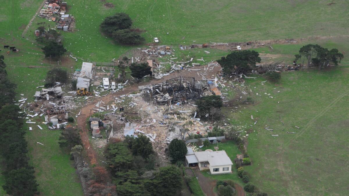 The site of the explosion at Derrinallum. Photo: Supplied