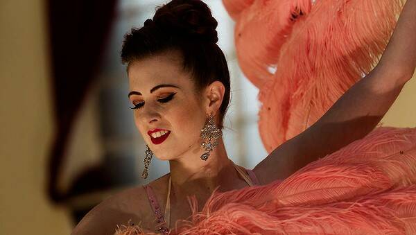 Jacqueline Furey takes part in The Australian Burlesque Community hosted world's first ever attempted Guinness World Record of a non-stop 24 hour 'burleskathon' in Melbourne. Photo: Paul Jeffers 