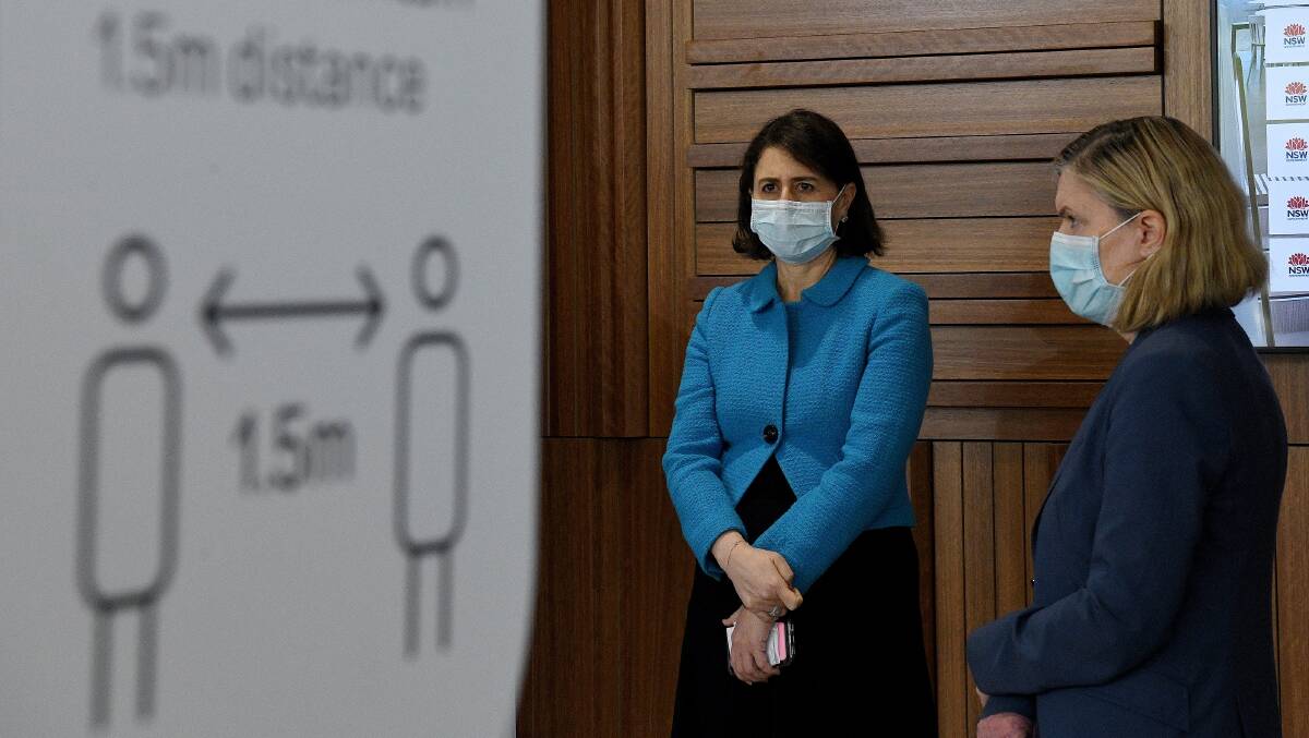 NSW Premier Gladys Berejiklian and CHO Kerry Chant. Picture: Getty Images