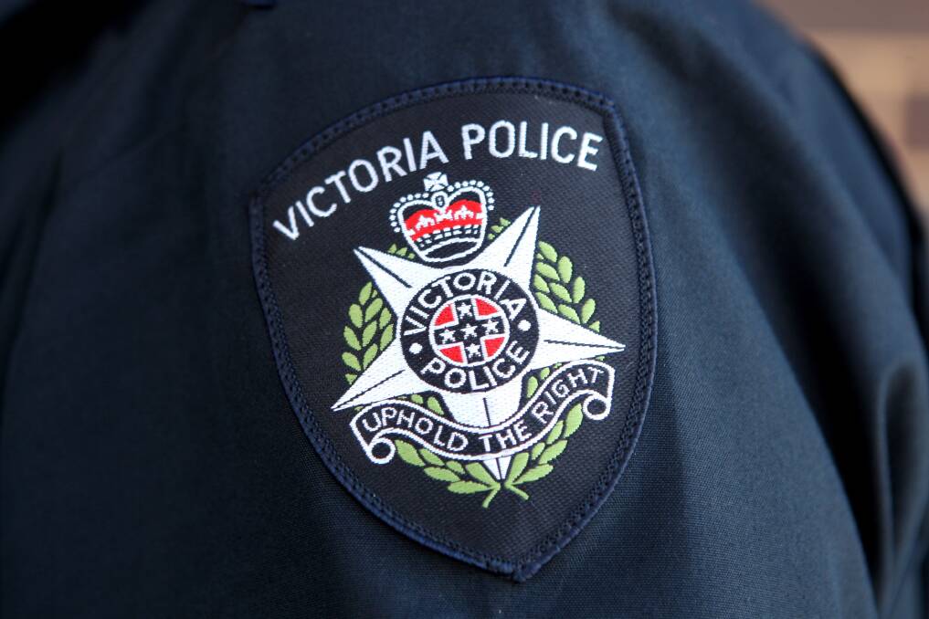 Victoria Police badge. Picture:LEANNE PICKETT
