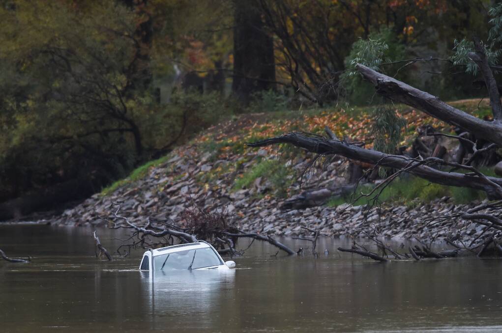 INVESTIGATION: Police are also looking at this incident, which involved a stolen car being dumped in the Murray River. 