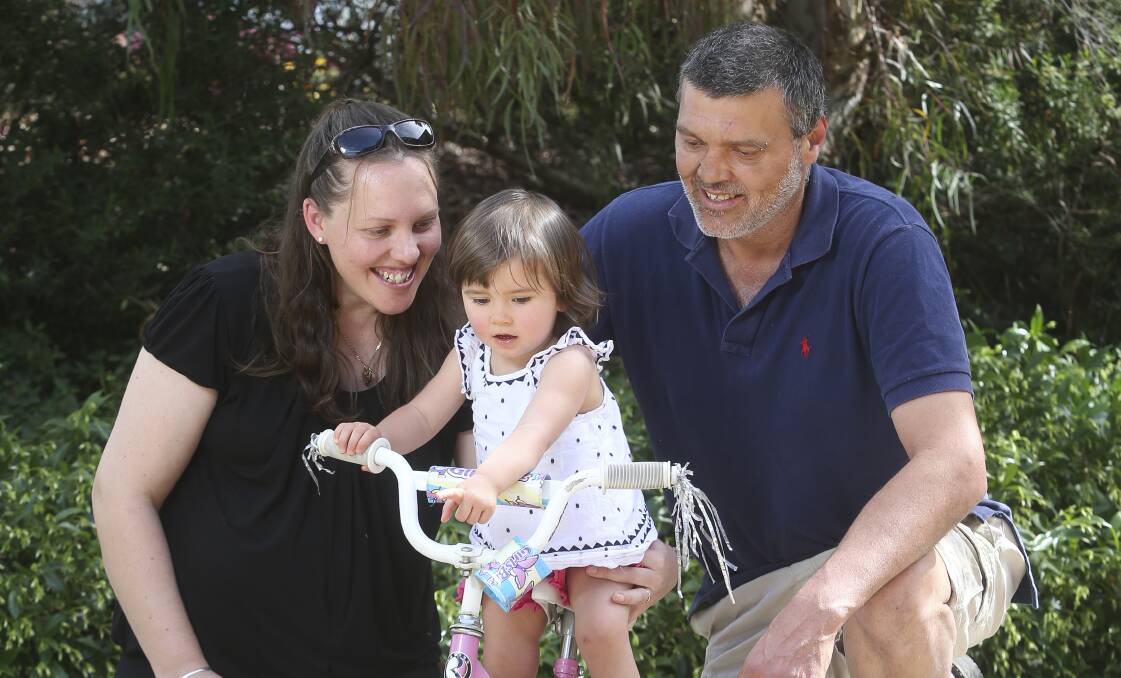 JOY: Amelia Coombes and Paul Mercieca welcomed Matilda into the world after using settlement money from a court case for IVF treatment. Picture: ELENOR TEDENBORG