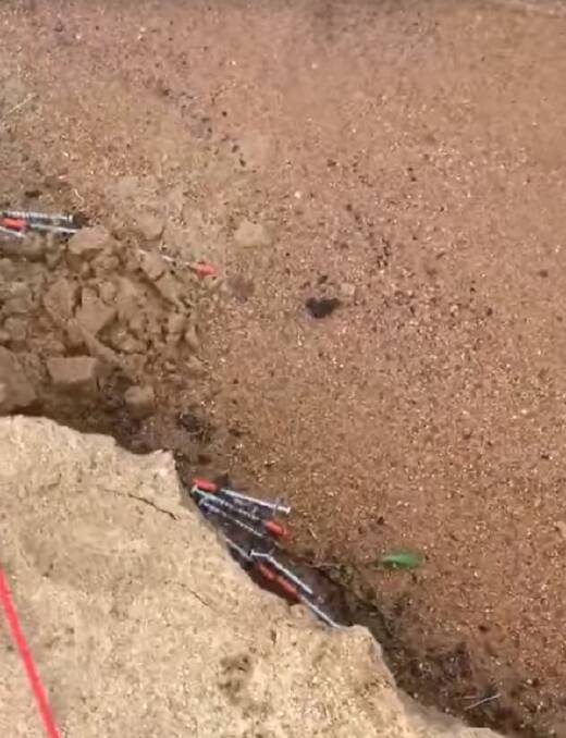 Video shows dozens of syringes dumped at Lake Hume
