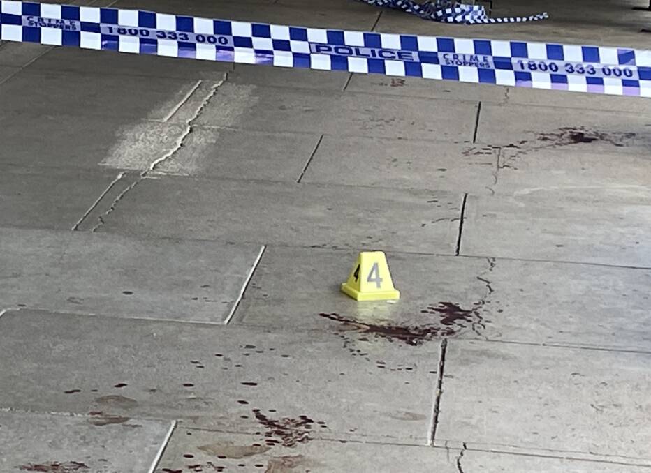 There was a large amount of blood at the scene. File photo