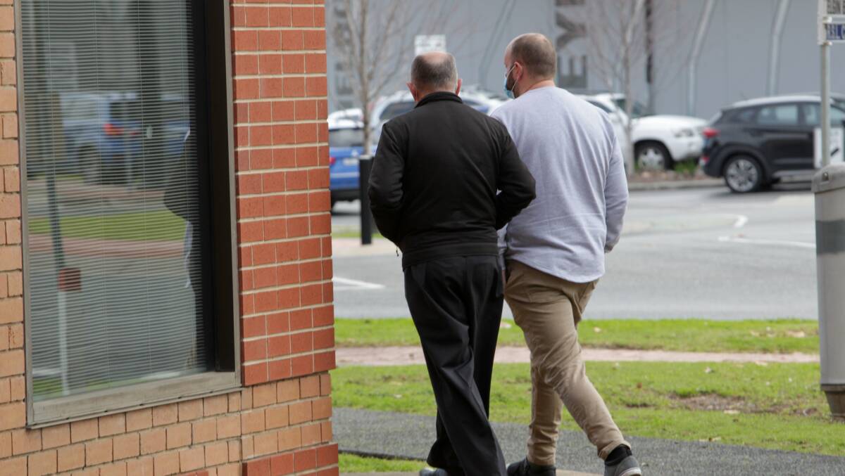 FACING SENTENCE: Christopher Browne, pictured right leaving Wodonga court on a previous occasion, will be sentenced next week. 