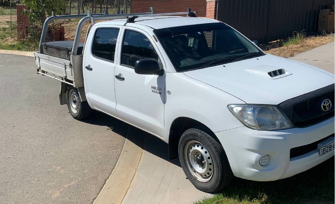 TAKEN: A photograph of a Toyota HiLux used in a Facebook advertisement, which Daniel Canty took and never returned to the owner. 