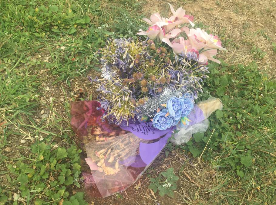 MEMORIAL: Flowers recently left at the scene of the fatal crash in Howlong. 