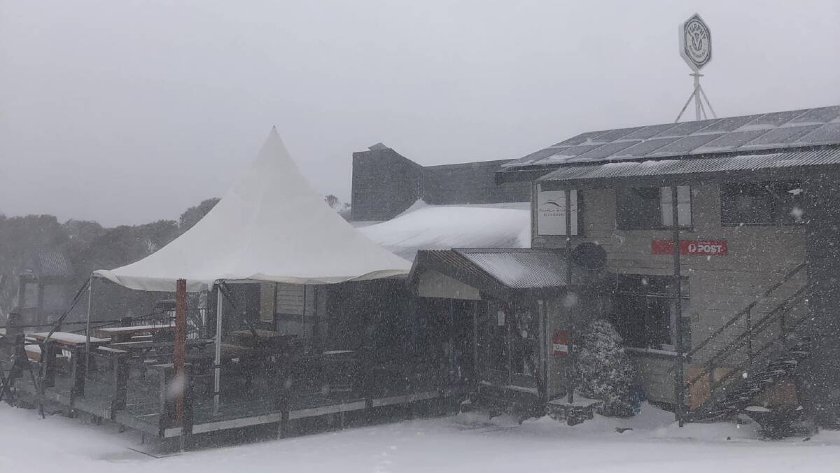 Police searched Bright at Mount Hotham. Picture supplied
