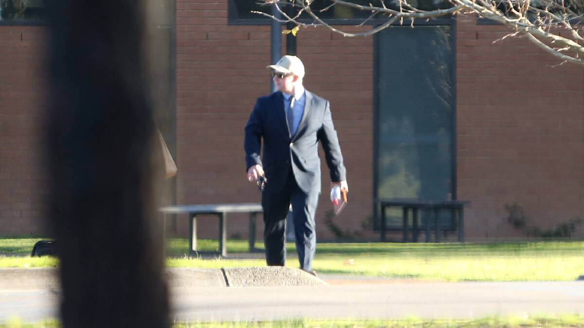 Elliott Macmillan outside the Wodonga court during the trial. File photo