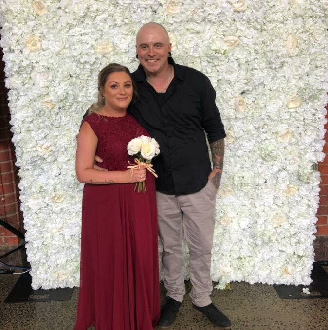 INVESTIGATION: Tyler Nield, pictured with his partner Annie Branch, died last year after a workplace incident in Howlong, which is still being investigated. 