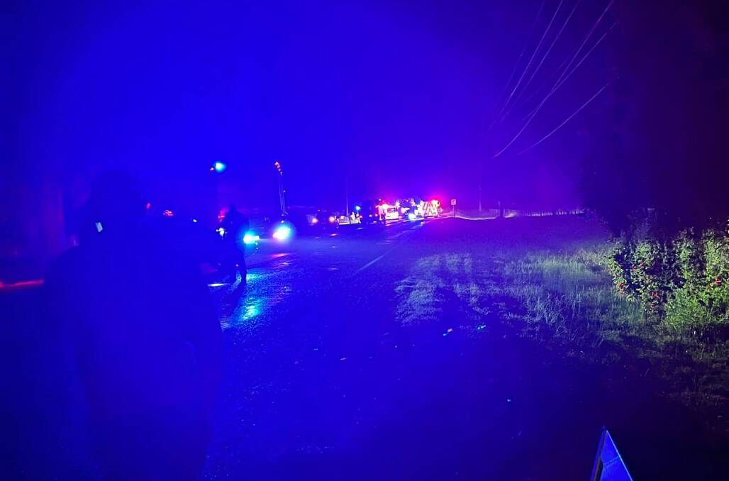 CRASH: A photograph posted on social media from the scene. 