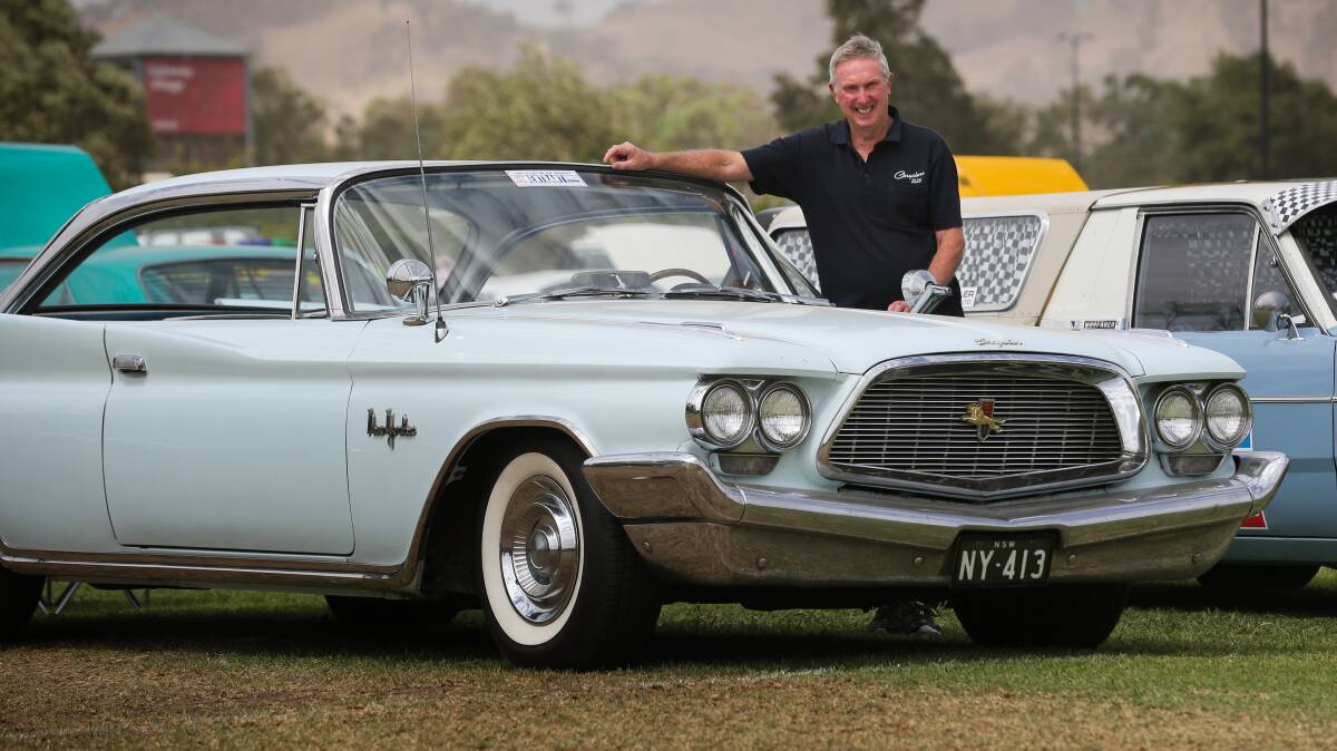 CLASSIC: Barry Fogwell travelled more than 700 kilometres from Lemon Tree Passage, near Newcastle, with his 1960 Chrysler New Yorker Coupe for the event.