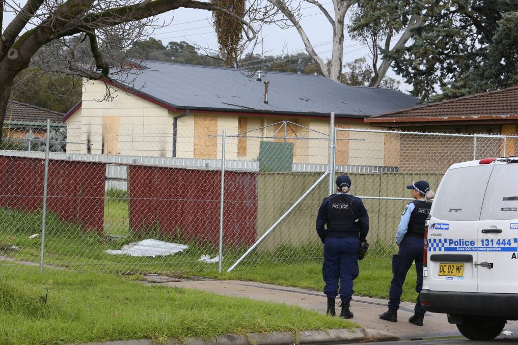 CRIME SCENE: The scene of Thursday night's fire on East Street, just 50 metres from a gutted home on Alexandra Street from 24 hours earlier.
