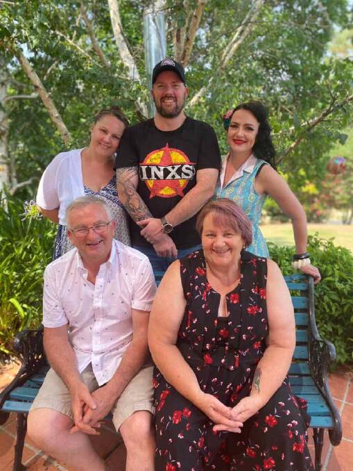 FAMILY: Mr Drummond, pictured with his family, who have been raising money for the Black Dog Institute since his death, with nearly $5000 donated before his funeral. 